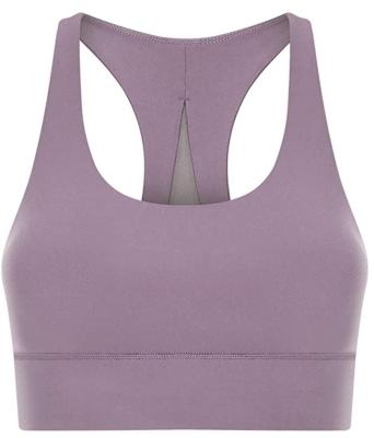 China Women's Solid Color Breathable Triangle Quilting Mesh Yoga Sports Underwear for sale