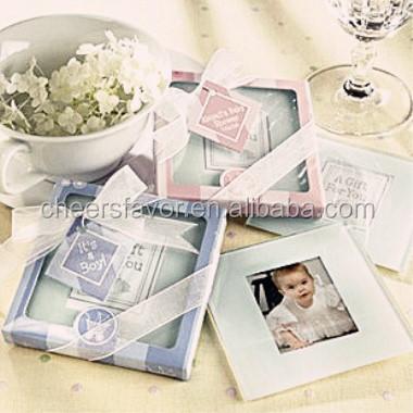 China Forever Viable Frosted Glass Photo Coaster Set (2PCS) for sale