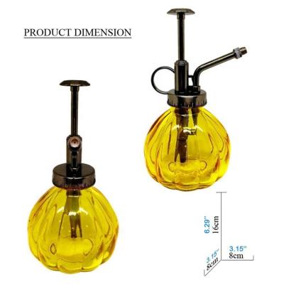 China Household Products 200ml Sterilizer Garden Use Luxury High Quality Colorful Glass Bottle For Garden Sprayer Watering With Metal Press Cap for sale