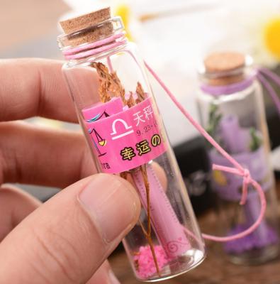 China Food 22mm Long Tall Borosilicate Flower Glass Tube Wishing Jar With Cork Soft Container Wanderer Birthday Gift Drift Use for sale