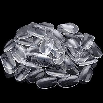 China New Arrival Short Oval Acrylic Nails Press On Soak Off Nail Tips Full Cover Clear False Nails for sale