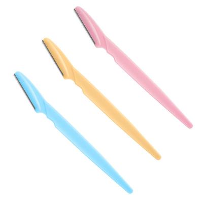 China Amazon New Arrival Synthetic Fiber Eyebrow Blade Eyebrow Razor 3pcs Professional Shaving Facial Razor Best Selling Eyebrow Wholesale Knife Bestsellers for sale