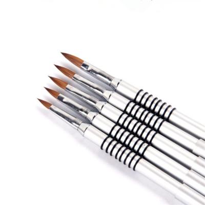 China NAIL color 3D pure silver kolinsky sand nail art brush non-slip OEM for sale