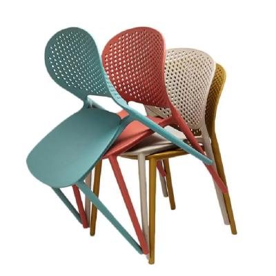 China Wholesale Cheap Kitchen Fresh Colorful Cafe Modern Design Quality Stackable Chair Restaurant PP Plastic Dining Chair for sale