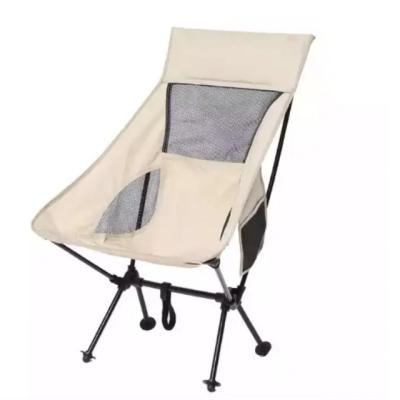 China Modern Outdoor Ultra-portable Leisure Folding Chair Outdoor Beach Camping Fishing Chair Stool Moon Chair Painting Picnic Adult for sale