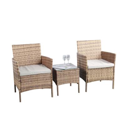 China Modern Hot Selling Bistro Cafe Patio Wicker Chair Rattan Chair All Weather Cheap Outdoor Garden Chair for sale