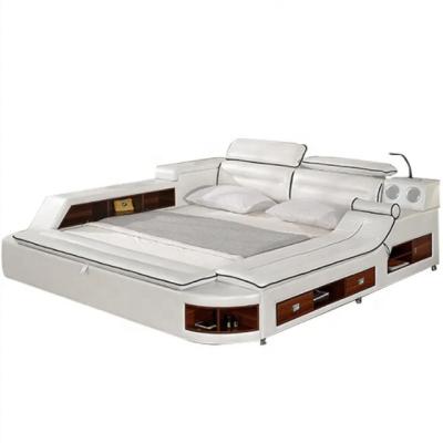 China Modern Contemporary Bedroom Multifunctional Bed With Double Massage Bed Design With Storage for sale