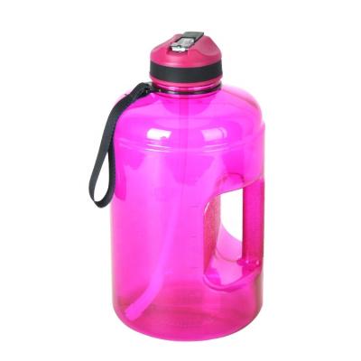 China Bpa Free Sustainable GYM Large Capacity Plastic Water Bottle One Gallon Sports Motivational Water Bottle With Straw for sale