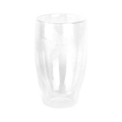 China CLASSIC Handmade Technology Customized Double Wall Insulated Transparent Borosilicate Coffee Glass Mug for sale