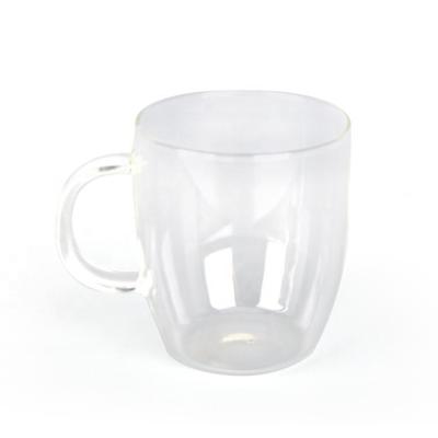 China Sustainable Quantity Handmade Tech Customized 360ml Clear Single Layer Glass Coffee Mugs for sale