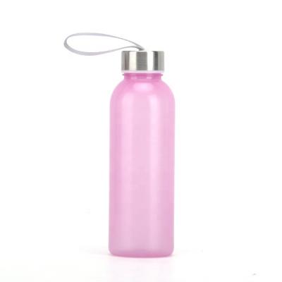 China 2019 New Product Sustainable Custom Logo Cold Color Changing Cup Drinking Plastic Portable Water Bottle for sale