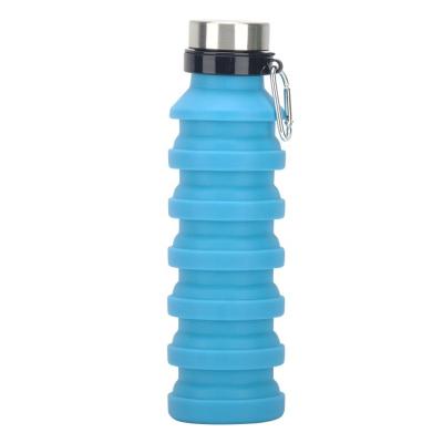 China Hot Sale Sustainable BPA Free Outdoor Sports Bottle Collapsible Silicone Water Bottle With Custom Logo for sale