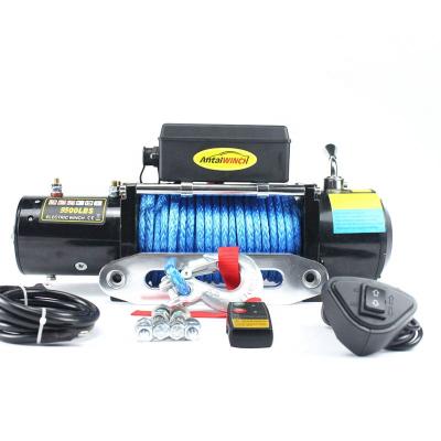 China 12v 9500lb 4X4 AUTO Nylon Electric Winch With Cordless Remote for sale