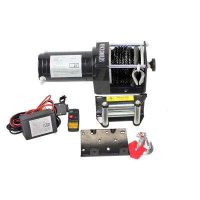 China ATV/UTV 12V 3000lb Electric ATV Winch With Synthetic Rope for sale