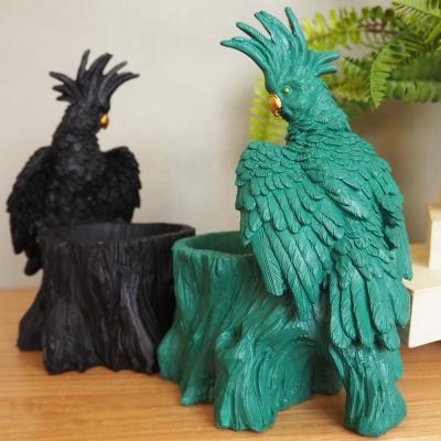 China Europe and the United States high quality resin parrot creative craft parrot furnishings resin parrot statues for home decoration crafts resin parrot for sale