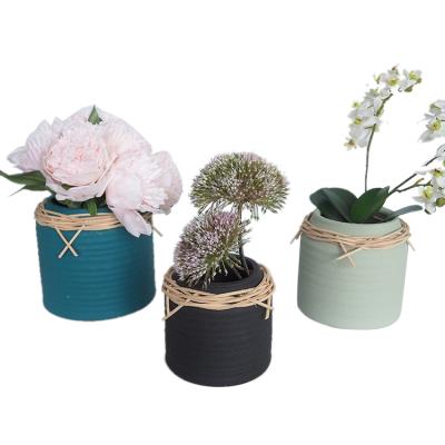 China Small Modern Ceramic Succulent Planter Pots Table Top Planter Pot Clay Flower Pot for sale