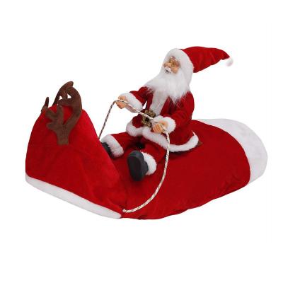 China Santa Claus Riding Deer Pet Clothes Dog Stocked Pet Supplies for sale