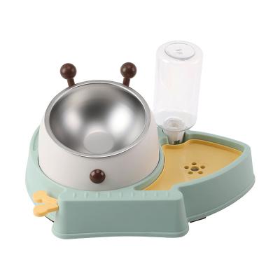 China New non-automatic small and medium dogs automatic drinking water bowl to prevent overturning the cat food rice bowl 15 degree tilt bowl for sale