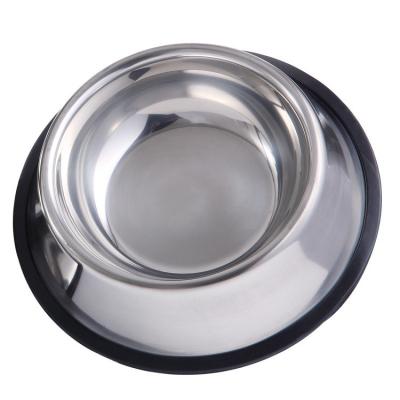 China Stocked Anti-Slip Pet Bite Resistant Can Be Customized Luxury Logo Stainless Steel Dog And Cat Feeding Bowl for sale