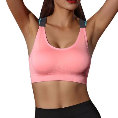 China Antibacterial Women's Racerback Fitness Sports Bras Workout Gym Yoga Comfortable Running Bra for sale