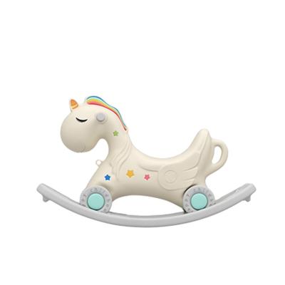 China 2022 New Popular 1-3 Unicorn Rocking Riding Horse For Indoor Playground Home for sale