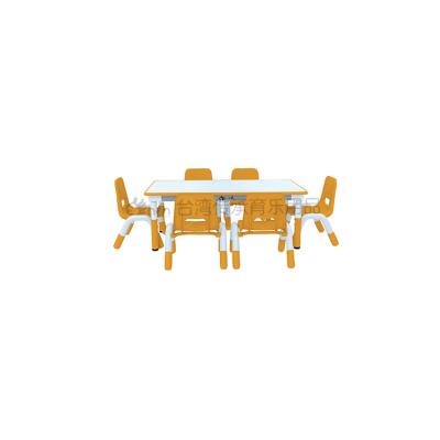 China More than 3 years of macaroon 6 person orange table for sale