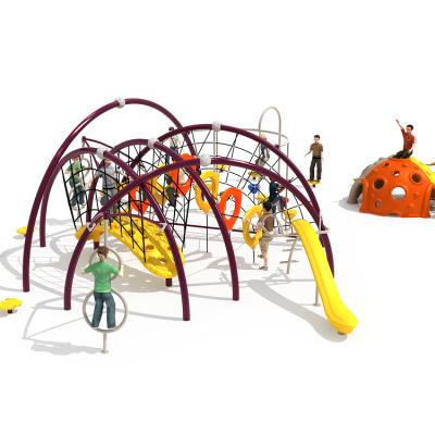 China Plastic Playground Kids Outdoor Playground New Design Jungle Gym For Amusement Park Rope Game for sale