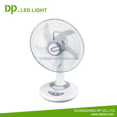 China DP plastic 16 inch rechargeable table fan with LED light for sale