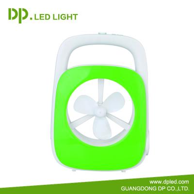 China DC Powered Rechargeable Portable DP Fan With LED Flashlight for sale