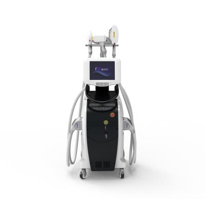 China Pigment removal 4 in 1 multifunctional beauty machine diode laser&SHR IPL &ND YAG&ICE RF for sale