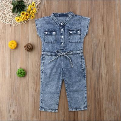 China OEM QUICK DRY Baby Romper Overall Denim Overalls for sale