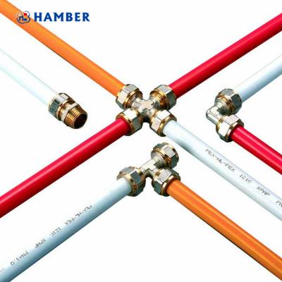 China Copper Brass Aluminum Plastic Connector Aluminum Plastic Hose Hot And Cold Water Hose Pipe Fittings Pex Al Pex Pipe Fittings Compression Hose Fitting Press Fitting for sale