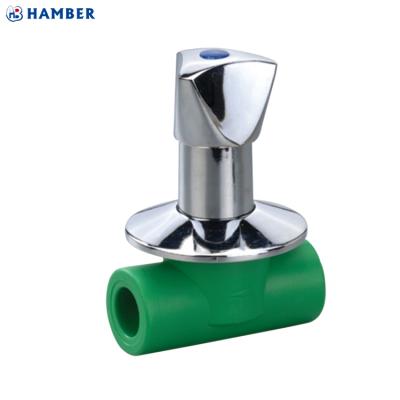 China Home kitchen HB-V-022 PPR plumbing water valves triangle plastic ppr concealed valve for sale