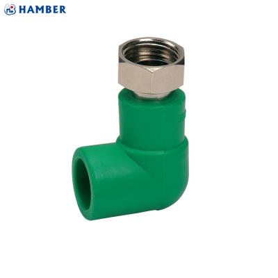 China PP-R HB-P-007 Plastic PP-R plumbing water pipe fitting ppr turn elbow for sale