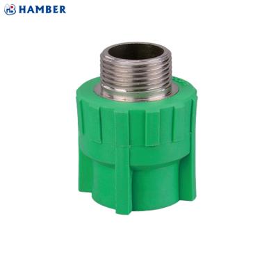 China PP-R HB-P-023 Plastic PP-R plumbing fitting water pipe ppr nipple adapter ppr adapter male coupler for sale