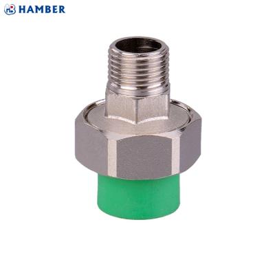 China PP-R HB-P-026 Plastic PP-R plumbing water pipe ppr union ppr male adapter fit male adapter for sale