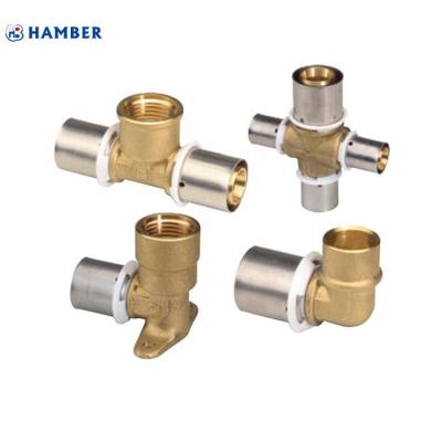 China High quality wholesale brass piping parts hot and cold water copper pipes copper pex pipe fitting for sale