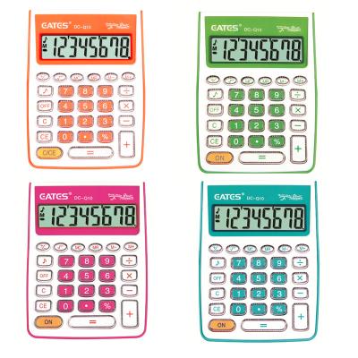 China Transparent Noise Keys Promotion Gift 8 Digit Keys Colorful Transparent Desktop Electronic Calculator Mini Size General Purpose Calculator for sale