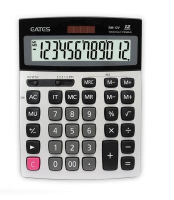 China Calculating General Purpose Calculator Large Digit 12 Max Size With Retractable Bracket BM-12V for sale