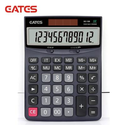 China Large LCD Display Dual Power Electronic Calculator 12 Digits OFF Master Design Office Use Desktop Digital Calculator for sale