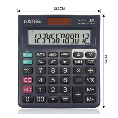 China Convenient 112 Step Control and Correct Calculator TAX Function LCD Display Solar Power 12 Digits Electronic Desktop Calculator for sale