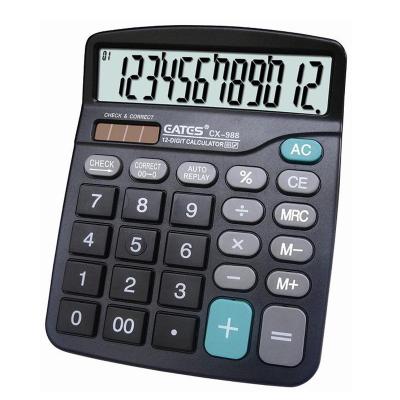 China EATES CX-988 12 Correct Digits Calculator Correct Digits Calculator Function Control and Solar Power Source Function Tables General Purpose Calculator for sale