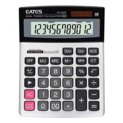 China Office General Purpose Business Calculator Big Power 12 Digit Double Digit Tax Calculator for sale