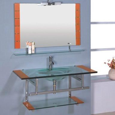 China Modern clear glass basin, bathroom vanity, sinks for sale