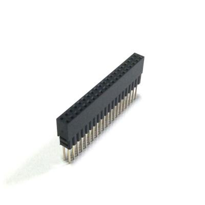 China PCB 2x20 Terminal 5.65mm Plastic-Stacked 2.54mm Header Connector Arduino Female PCB for sale