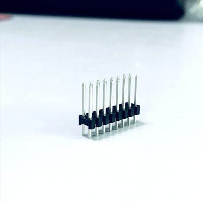 China Pitch 2.54mm Pitch 2.54mm Pin Single Pin Header Connector Vertical Row Row Right Angle DIP For Wholesale PCB Tin Gold Plating 16 Position for sale