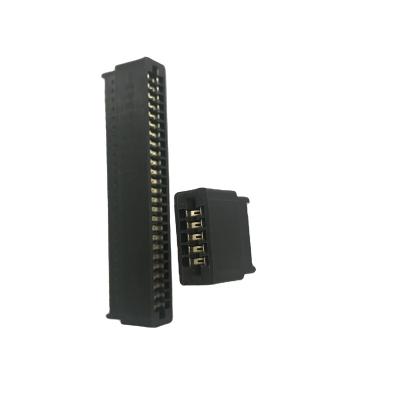 China Marginal Pitch 2.54mm Slot Panel Connector Pitch 2.54mm Slot 180 Degree SMT/DIP /straight Angle Black PBT for sale