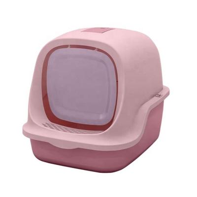 China 2020 Best-Selling Large Cat Toilet Cat Litter Box Viable Trash Can Included with Flip Top Cover for sale