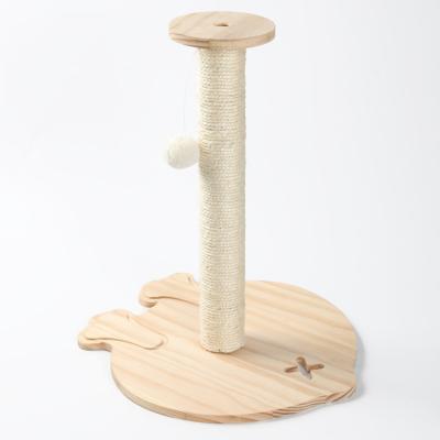 China Viable Cat Tree Scratcher Post Cat Furniture Sisal Rope Scratching Posts for Indoor Cats and Kittens with Interactive Plush Ball Toy for sale