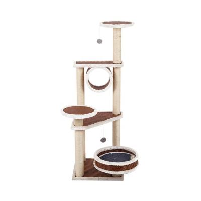 China Cat Tree Factory Sisal Plush Cat Tree House Tower With Multi-Tier Rattan Sustainable Large Cat Furniture Wooden Mat for sale